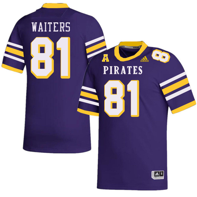 Men #81 Jyron Waiters ECU Pirates College Football Jerseys Stitched-Throwback